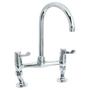 Lever Action3" Lever Bridge Sink Mixer - With Adjustable Centres